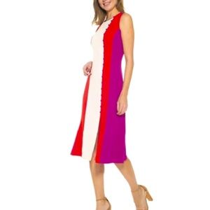 Colorblock slit midi dress. NWT size S & M